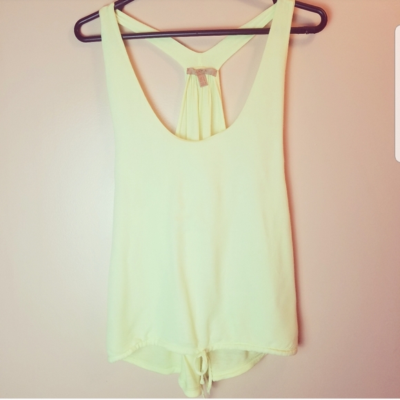 Zara Trafaluc Neon Yellow Tank Top - Picture 1 of 7